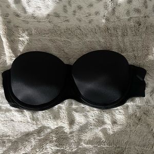 Pink/VS Black Strapless Push-up 36B